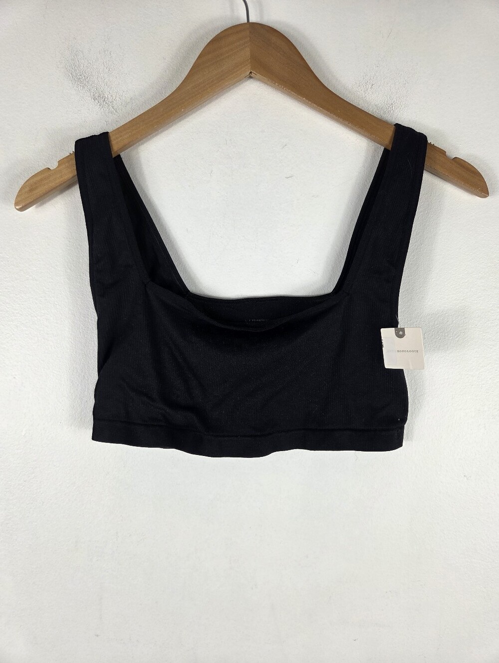 New Anthropologie Ribbed Stretch Knit Square Neck Unlined Wireless Bralette Bra